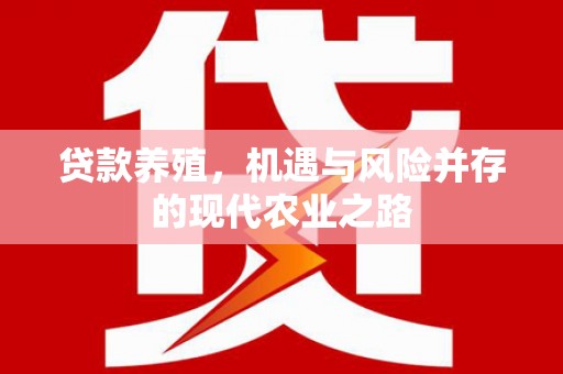 集美贷款养殖，机遇与风险并存的现代农业之路
