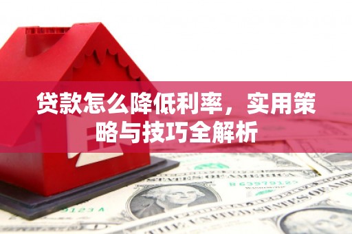 集美贷款怎么降低利率，实用策略与技巧全解析