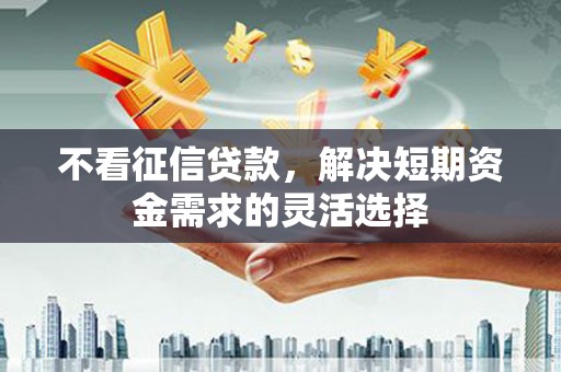集美不看征信贷款，解决短期资金需求的灵活选择