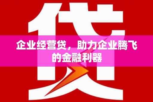 集美企业经营贷，助力企业腾飞的金融利器