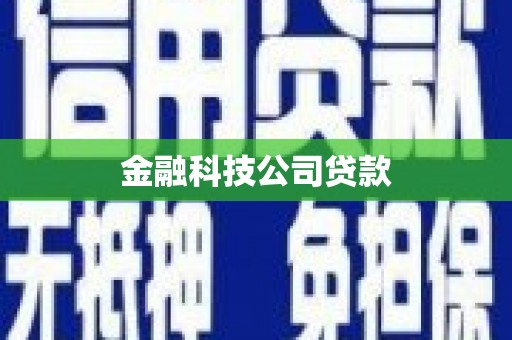 集美金融科技公司贷款