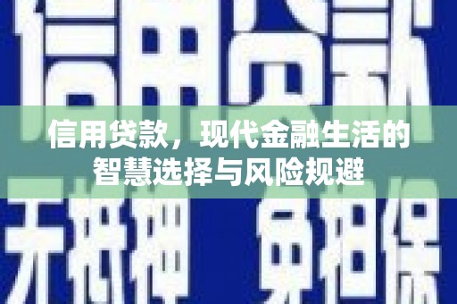 集美信用贷款，现代金融生活的智慧选择与风险规避