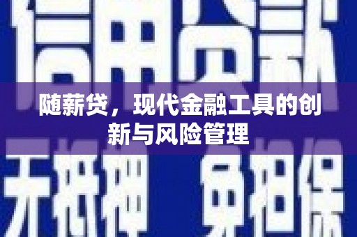集美随薪贷，现代金融工具的创新与风险管理