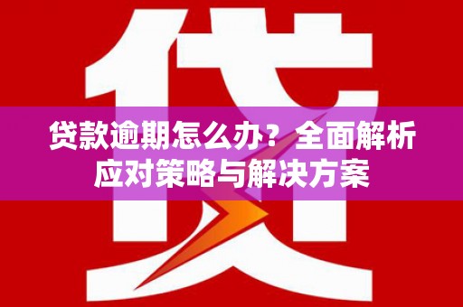 集美贷款逾期怎么办？全面解析应对策略与解决方案