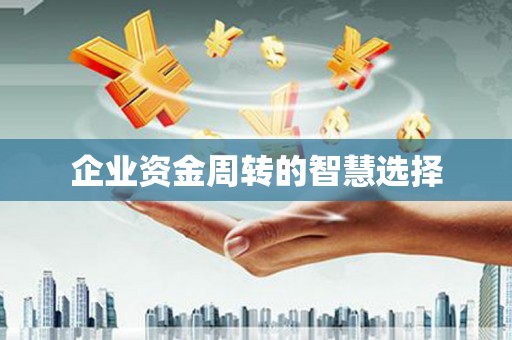 集美企业资金周转的智慧选择
