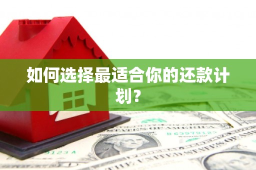 集美如何选择最适合你的还款计划？