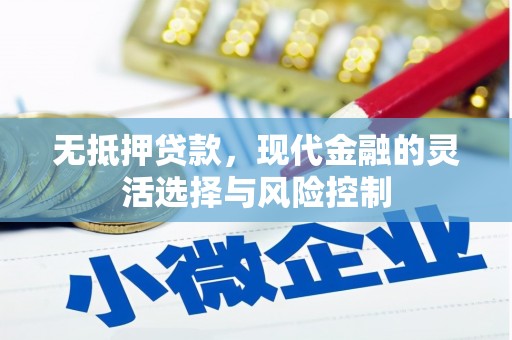 集美无抵押贷款，现代金融的灵活选择与风险控制