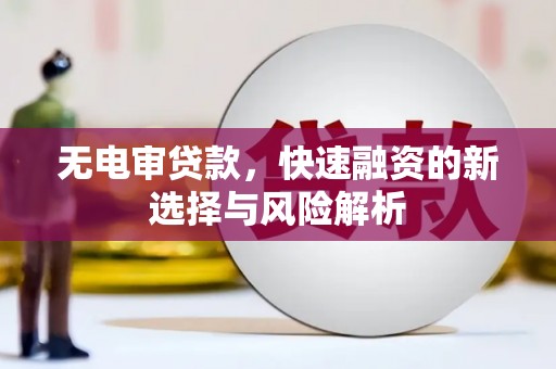 集美无电审贷款，快速融资的新选择与风险解析