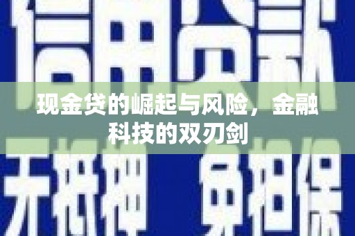 集美现金贷的崛起与风险，金融科技的双刃剑