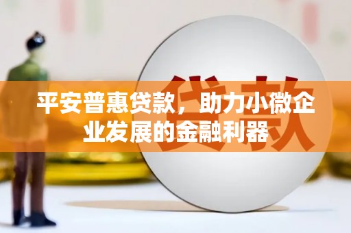 集美平安普惠贷款，助力小微企业发展的金融利器