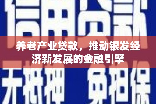 集美养老产业贷款，推动银发经济新发展的金融引擎