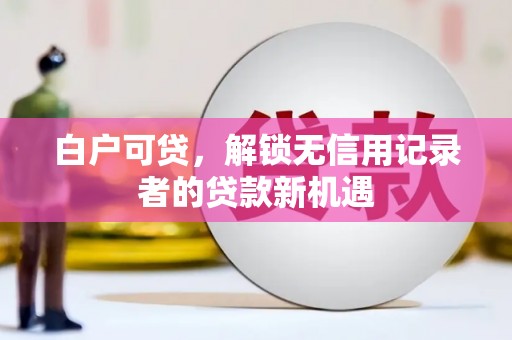 集美白户可贷，解锁无信用记录者的贷款新机遇