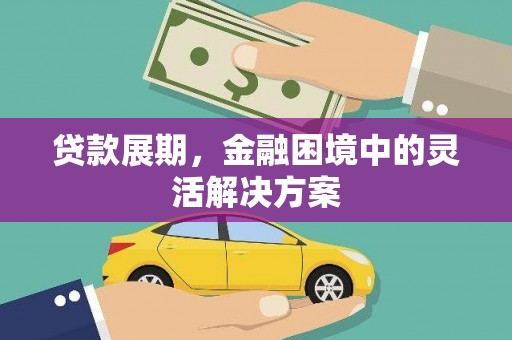 集美贷款展期，金融困境中的灵活解决方案