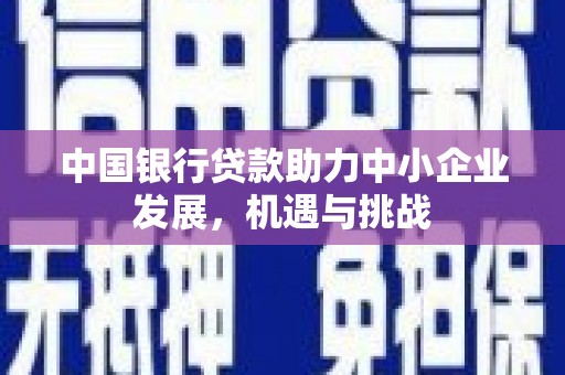 集美中国银行贷款助力中小企业发展，机遇与挑战