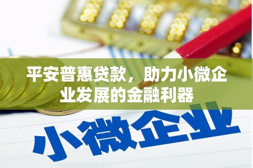 集美平安普惠贷款，助力小微企业发展的金融利器