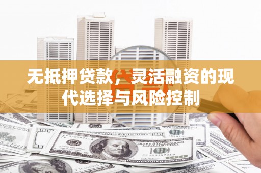 集美无抵押贷款，灵活融资的现代选择与风险控制