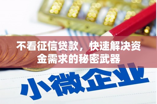集美不看征信贷款，快速解决资金需求的秘密武器