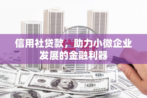 集美信用社贷款，助力小微企业发展的金融利器