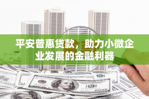 集美平安普惠贷款，助力小微企业发展的金融利器