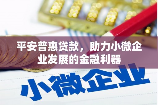 集美平安普惠贷款，助力小微企业发展的金融利器