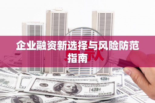 集美企业融资新选择与风险防范指南