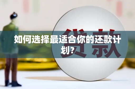 集美如何选择最适合你的还款计划？
