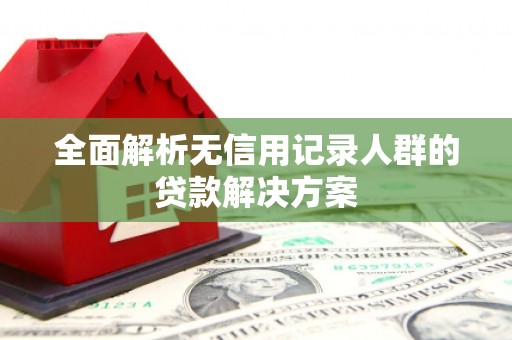 集美全面解析无信用记录人群的贷款解决方案